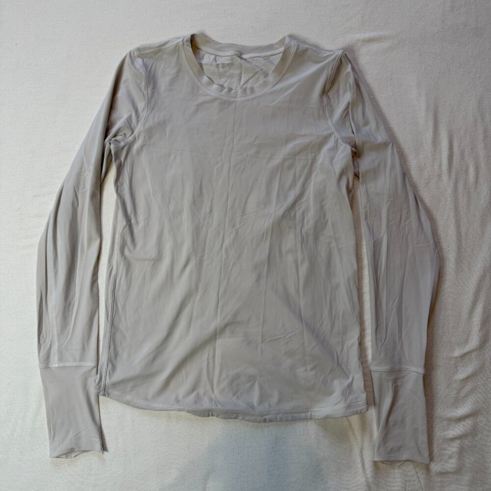 Lululemon‎ Athletica Long Sleeve Shirt Bone? Small? - Picture 3 of 9